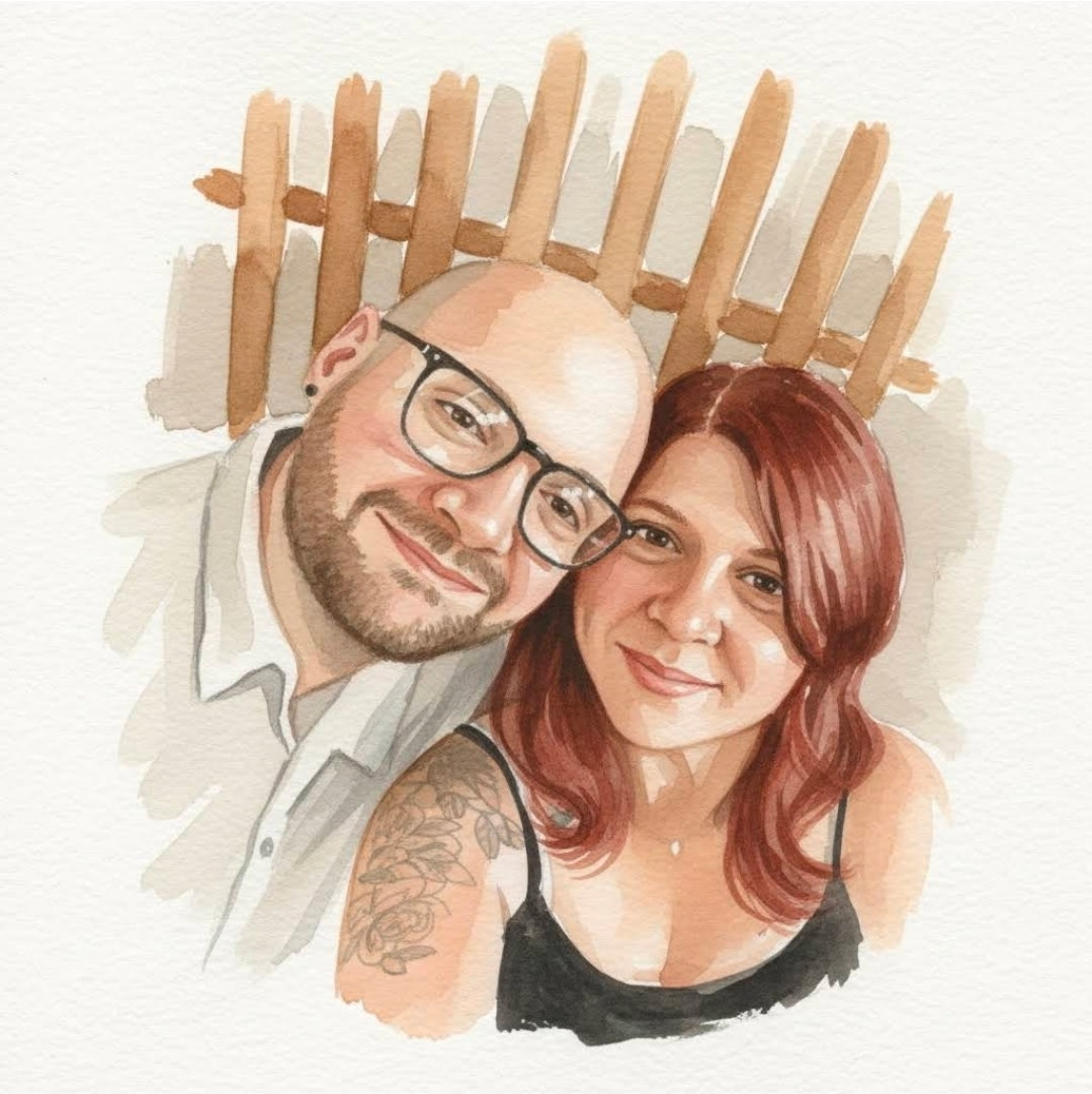 Aquarelle de Mélanie et Morgan